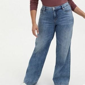 Torrid wide leg vintage stretch high rise jeans